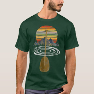 Vintage Retro Canoe Paddle Mountains Rafting T-Shirt