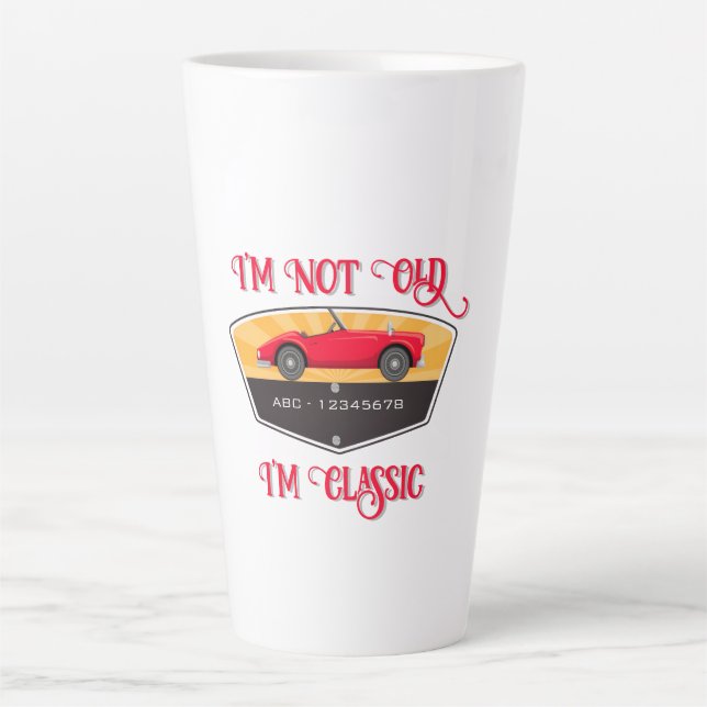 Vintage Retro Car Lover Latte Mug (Front)