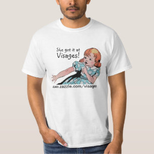 Vintage Retro Cartoon Art Girl T-Shirt