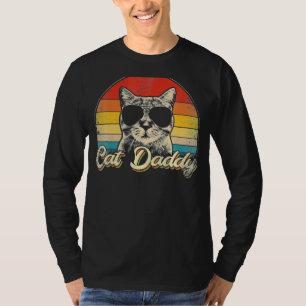 Vintage Retro Cat Daddy Cat  Father S Day Essentia T-Shirt
