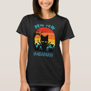 Vintage Retro Cat Pew Pew Madafakas Halloween T-Shirt