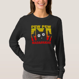 Vintage Retro Cat Style Pew Pew Madafakas T-Shirt