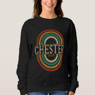 Vintage Retro Chester Virginia VA Women Men Souven Sweatshirt