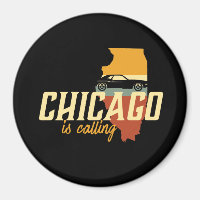 Vintage Retro Chicago Illinois USA City Map