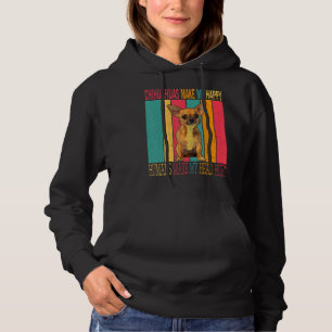 Vintage Retro Chihuahuas Make Happy Humans Make He Hoodie
