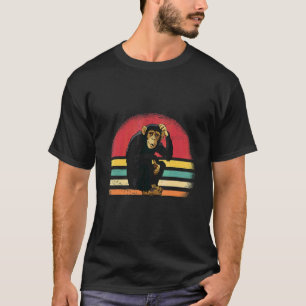 Vintage Retro Chimpanzee Monkey T-Shirt