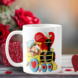Vintage Retro Choo Choose Me Valentine's Day Coffee Mug
