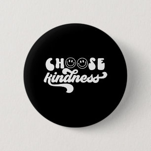 Vintage Retro Choose Kindness Smile Face Inspirati 6 Cm Round Badge