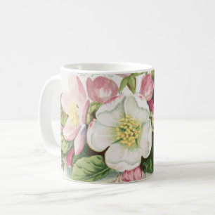 Vintage Retro Christmas Card, Apple Blossoms Coffee Mug