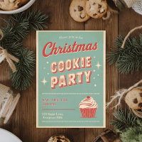 Vintage Retro Christmas Cookie Party 