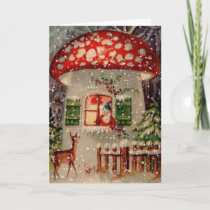 Vintage Retro Christmas Greeting Card