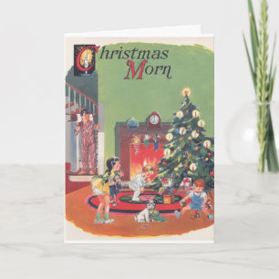 Vintage Retro Christmas Greeting Card