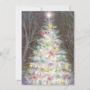 Vintage Retro Christmas Tree Holiday Card