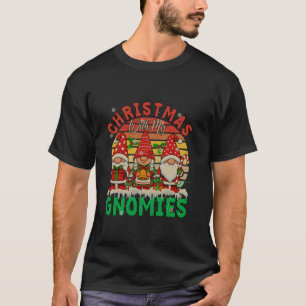 Vintage Retro Christmas with My Gnomies Xmas Three T-Shirt