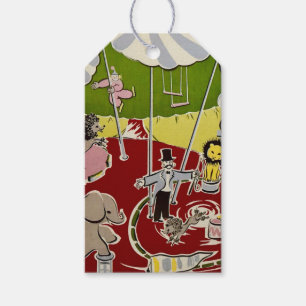Vintage Retro Circus Animals Ring Theme Gift Tags