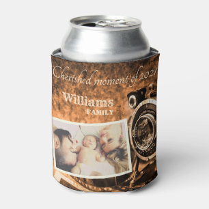 Vintage retro classic camera rustic custom family can cooler