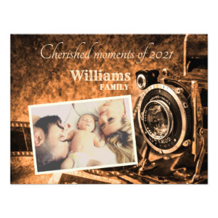 Vintage retro classic camera rustic custom family photo print