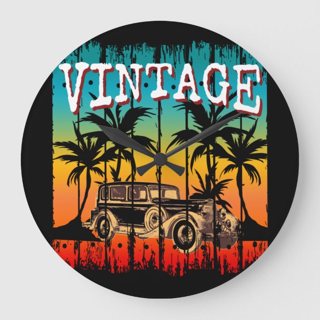 VINTAGE RETRO CLASSIC GIFT LARGE CLOCK (Front)