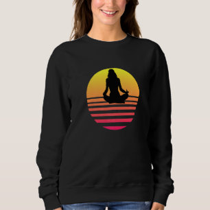 Vintage Retro Classic Sunset Yoga Meditation Novel Sweatshirt