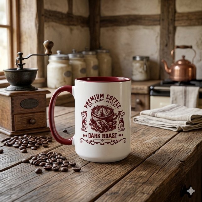Vintage Retro Coffee Drinker Mug (Creator Uploaded)