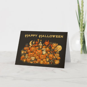 Vintage Retro Collection of Halloween Memorabilia Card