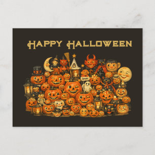 Vintage Retro Collection of Halloween Memorabilia Postcard