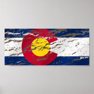 Vintage Retro Colorado State flag Poster