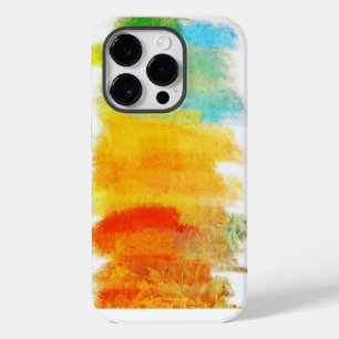 Vintage retro colourful Abstract Painting iPhone 14 Pro Case