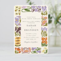Vintage Retro Colourful Floral Wedding