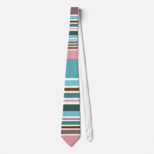 Vintage Retro Colourful Stripes #8 Tie