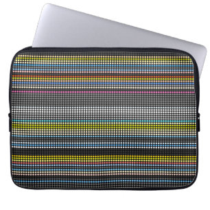 Vintage Retro Colourful Stripes Art 12 Laptop Sleeve