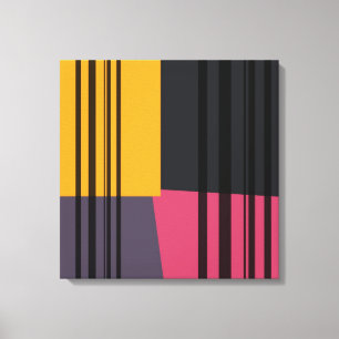 Vintage Retro Colourful Stripes Art Pattern #2 Canvas Print