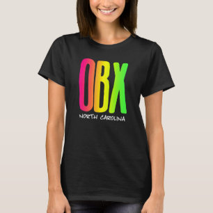 Vintage Retro Colourful Text Outer Banks OBX 1 T-Shirt