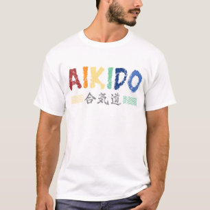 Vintage Retro Colours Aikido T-Shirt