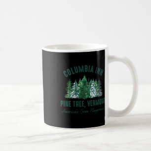 Vintage Retro Columbia Inn Pine Tree Vermont Merry Coffee Mug