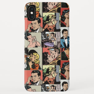 Vintage retro comic love story iPhone XS max case