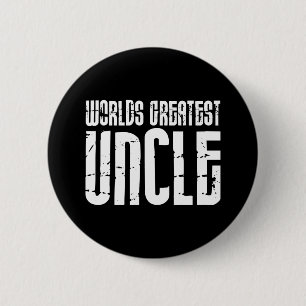 Vintage Retro Cool Uncles : World's Greatest Uncle 6 Cm Round Badge