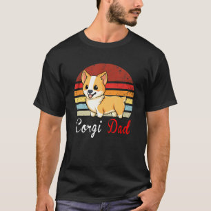 Vintage Retro Corgi Dog Love R Dad Mum Boy Girl T-Shirt