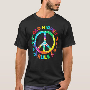 Vintage Retro Costume Hippy Old Hippies Rule Hippi T-Shirt