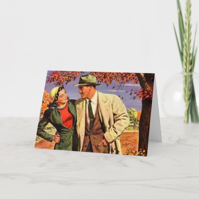Vintage Retro Couple Card (Front)