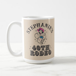 Vintage Retro Cowgirl 40th Birthday Party Coffee Mug