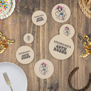 Vintage Retro Cowgirl 40th Birthday Party Confetti