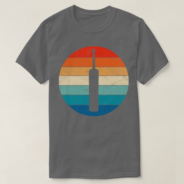 Vintage Retro Cricket Bat  T-Shirt (Design Front)