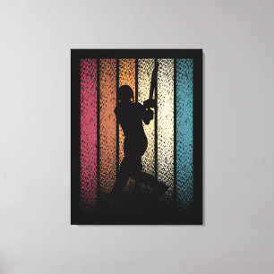 Vintage Retro Cricket Canvas Print