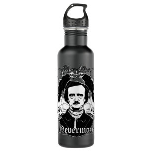 Vintage Retro Criminal Edgar Detective Allan Poe S 710 Ml Water Bottle