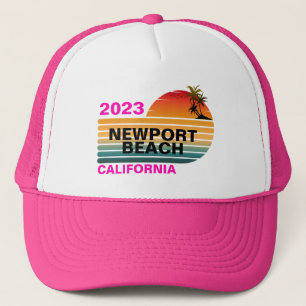 VINTAGE RETRO CUSTOM NEWPORT BEACH CALIFORNIA  TRUCKER HAT