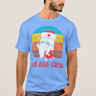Vintage Retro Cute Boo Boo Crew Nurse Halloween T-Shirt