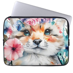 Vintage retro cute design for kids laptop sleeve