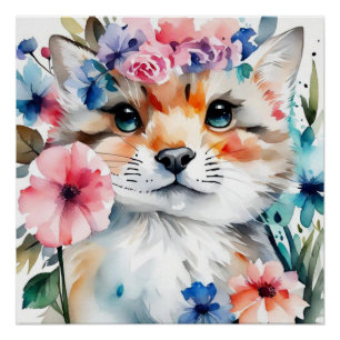 Vintage retro cute design for kids poster