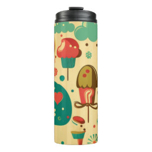 Vintage retro cute design for kids  thermal tumbler